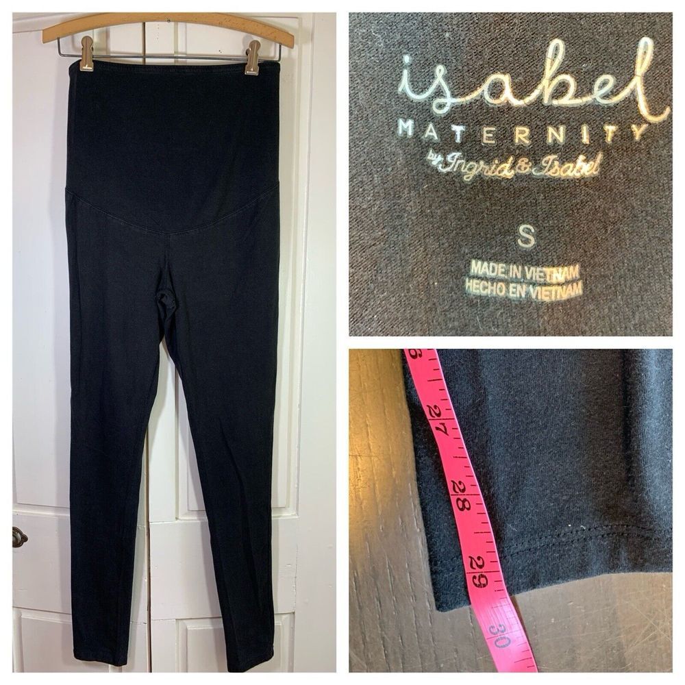 Isabel Maternity Ingrid & Isabel Womens Black Leggings Small Minimalist Everyday
